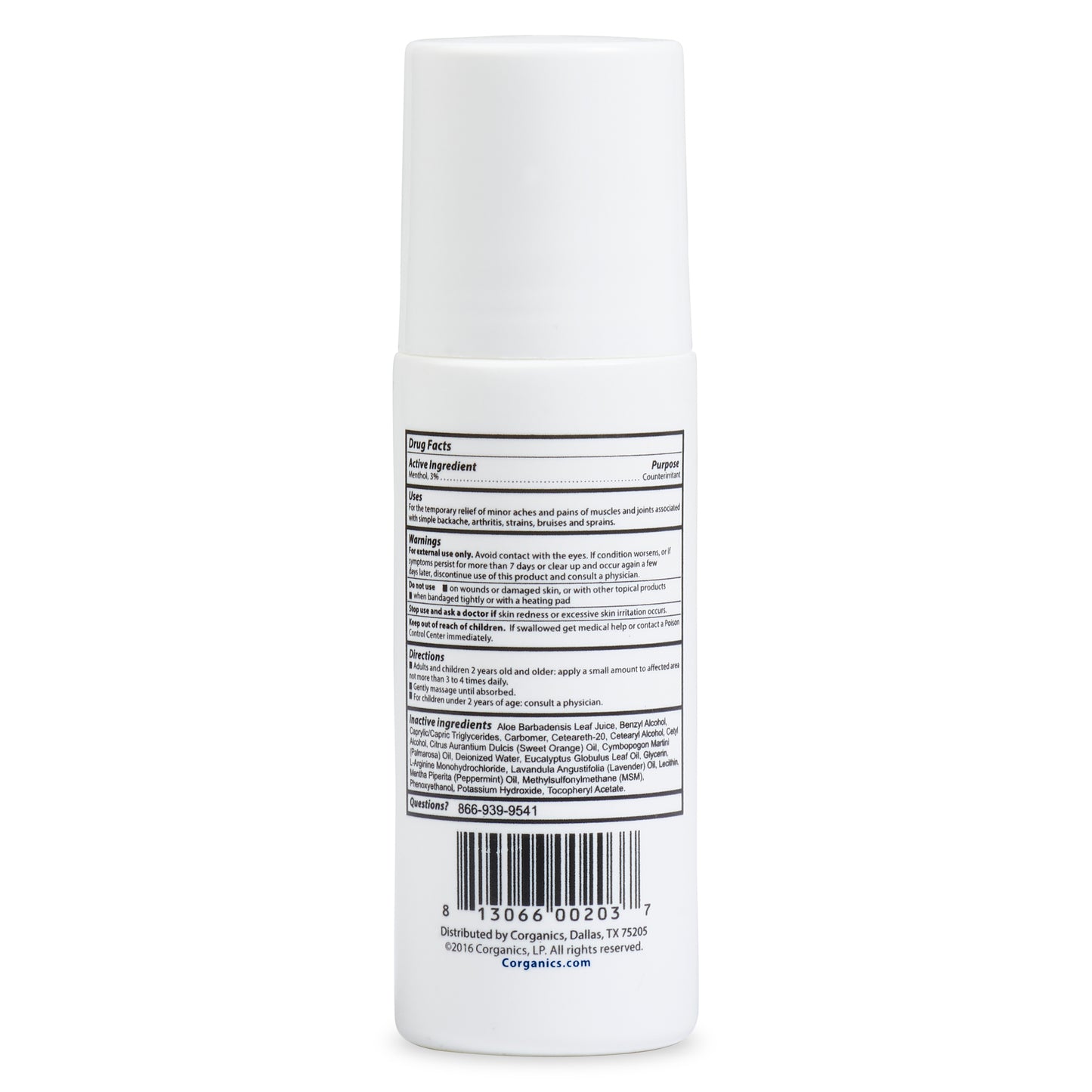 Active Recovery Kit - Corganics Relief Includes Cream Pump (16 oz.) + Roll-on (3 oz.) (Preview)