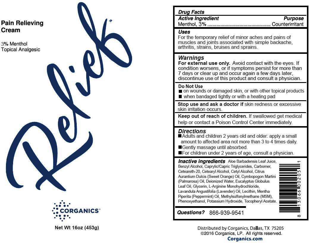 Performance Kit - Corganics Relief Includes Cream Pump (16 oz.) + Roll-on (3 oz.)