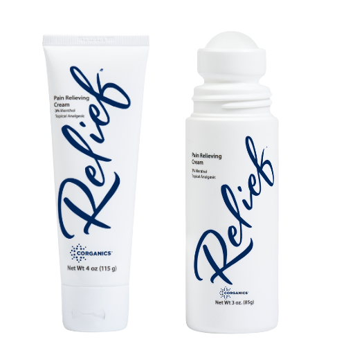 Corganics 6 Pack Relief Includes 3 Cream (4 oz.) + 3 Roll-On (3 oz.)