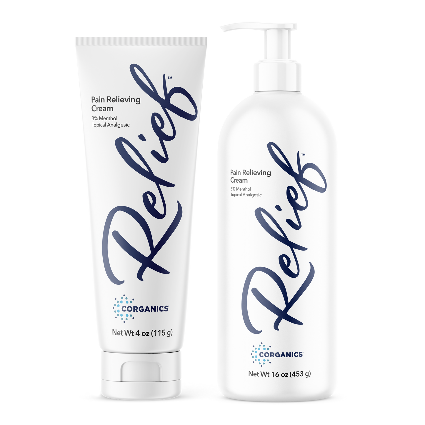 Performance Kit - Corganics Relief Includes Cream Pump (16 oz.) + Tube (4 oz.) (Preview)