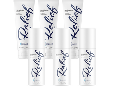 Corganics Relief Topical Cream 6-Pack of 3 oz. & 4 oz.
