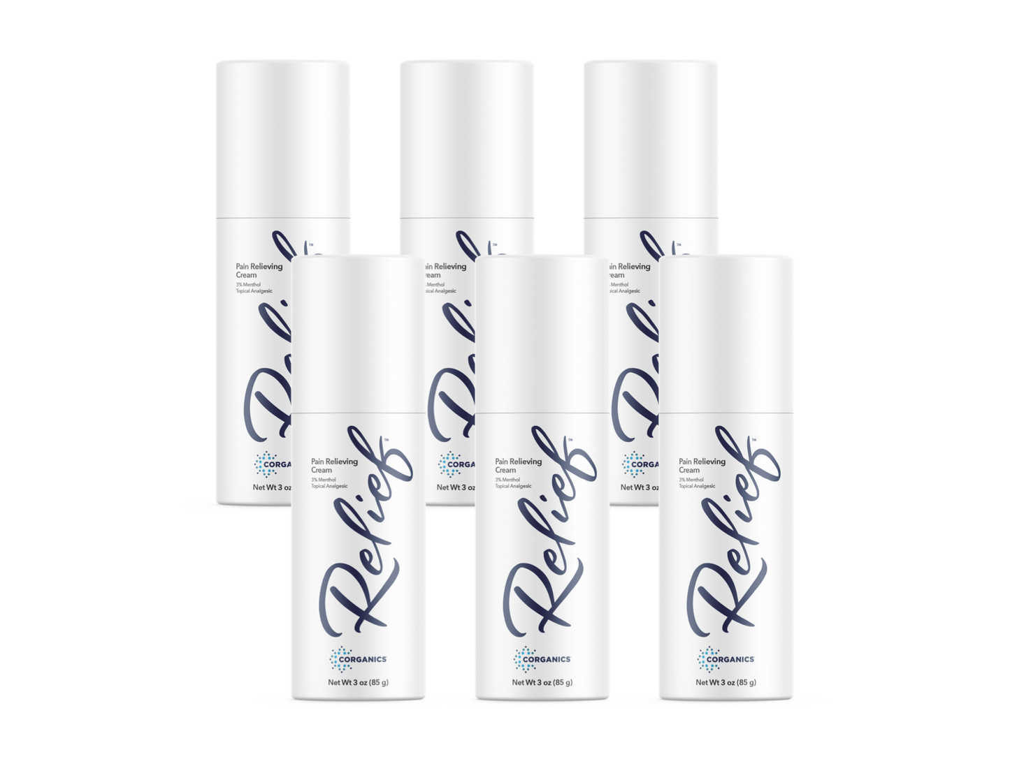Wholesale - Case of 12 Relief Topical Cream 3 oz. roll-ons