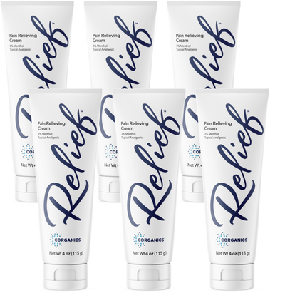 Corganics 6 Pack Relief Cream (4oz. Tubes)