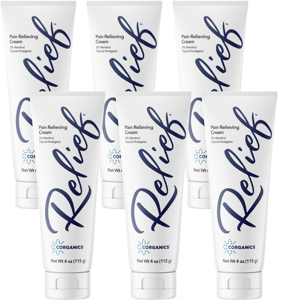 Corganics 6 Pack Relief Cream (4oz. Tubes)