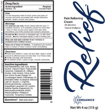 Load image into Gallery viewer, Corganics Relief Topical Cream - 4 oz. Tube