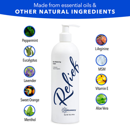 Corganics Relief Pain Cream - 16 oz. Pump